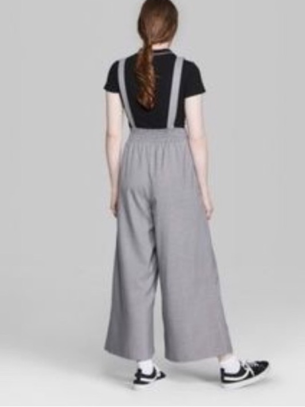 wild fable Gray High-Waist Wide-Leg Suspender Pants - Picture 2 of 2